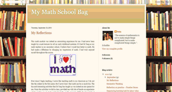 Desktop Screenshot of mymathschoolbag.blogspot.com