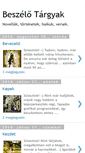 Mobile Screenshot of beszelotargyak.blogspot.com