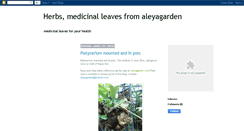 Desktop Screenshot of aleyagarden-medicinal-plants.blogspot.com