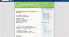 Desktop Screenshot of philosophieavecsciences.blogspot.com