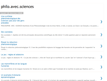 Tablet Screenshot of philosophieavecsciences.blogspot.com