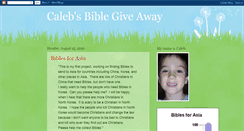 Desktop Screenshot of biblegiveaway.blogspot.com