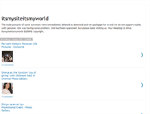 Tablet Screenshot of itsmysiteitsmyworld.blogspot.com