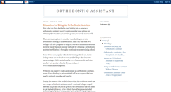 Desktop Screenshot of orthodonticassistant.blogspot.com