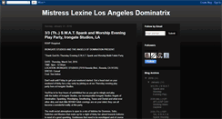 Desktop Screenshot of mistresslexine.blogspot.com