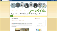 Desktop Screenshot of nickelspickles.blogspot.com