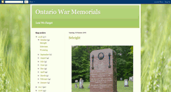 Desktop Screenshot of ontariowarmemorials.blogspot.com