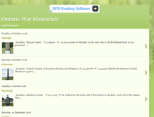 Tablet Screenshot of ontariowarmemorials.blogspot.com