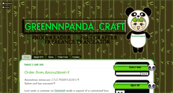 Desktop Screenshot of greennnpandacraft.blogspot.com