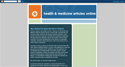 Desktop Screenshot of health-medicines-articles.blogspot.com