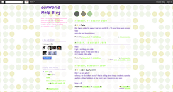 Desktop Screenshot of ourworldhelpblog-canumba-x.blogspot.com