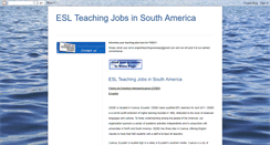 Desktop Screenshot of eslteachingjobsinsouthamerica.blogspot.com