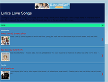 Tablet Screenshot of lyrics-love-songs.blogspot.com