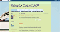 Desktop Screenshot of educadorinfantil2011.blogspot.com