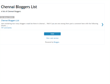 Tablet Screenshot of chennaibloggers.blogspot.com