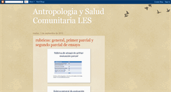 Desktop Screenshot of antropologiaysaludcomunitariales.blogspot.com