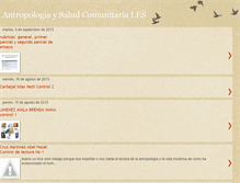 Tablet Screenshot of antropologiaysaludcomunitariales.blogspot.com