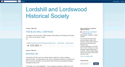 Desktop Screenshot of lordshillhistorysociety.blogspot.com