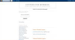 Desktop Screenshot of couponsformommies.blogspot.com