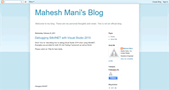 Desktop Screenshot of maheshmani-microfocus.blogspot.com