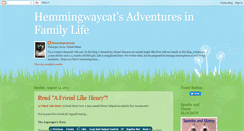 Desktop Screenshot of hemmingwayscatsadventures.blogspot.com