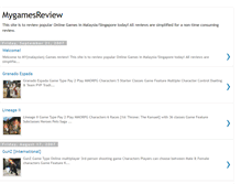 Tablet Screenshot of mygamesreview.blogspot.com