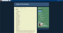 Desktop Screenshot of issuesofdocumentary.blogspot.com