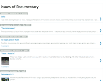 Tablet Screenshot of issuesofdocumentary.blogspot.com
