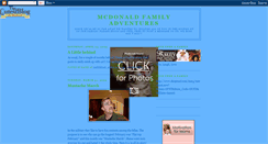 Desktop Screenshot of mcdonaldadventureblog.blogspot.com