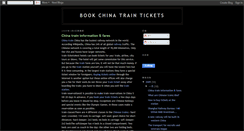 Desktop Screenshot of bookchinatraintickets.blogspot.com