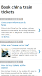 Mobile Screenshot of bookchinatraintickets.blogspot.com