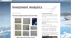 Desktop Screenshot of investmentanalytics.blogspot.com
