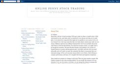 Desktop Screenshot of pennystock-trading.blogspot.com