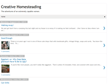 Tablet Screenshot of creativehomesteading.blogspot.com