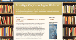 Desktop Screenshot of investigacionytecnologiasweb20.blogspot.com