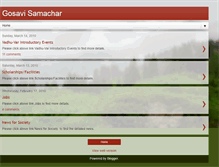 Tablet Screenshot of gosavisamachar.blogspot.com