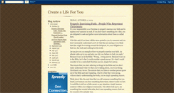 Desktop Screenshot of createalife4u.blogspot.com