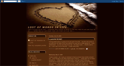 Desktop Screenshot of lostofwordsinlife.blogspot.com