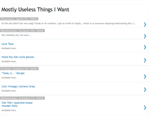 Tablet Screenshot of mostlyuselessthingsiwant.blogspot.com