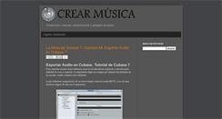 Desktop Screenshot of crear-musica.blogspot.com