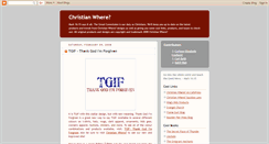 Desktop Screenshot of christianwhere.blogspot.com