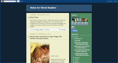 Desktop Screenshot of notesfornovelreaders.blogspot.com