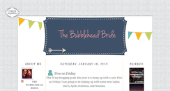 Desktop Screenshot of bubbleheadbride.blogspot.com