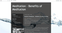 Desktop Screenshot of benefitofmeditations.blogspot.com