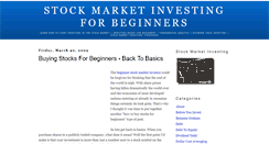 Desktop Screenshot of beginnersstockinvesting.blogspot.com