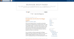 Desktop Screenshot of blogger-help-pages.blogspot.com
