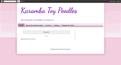 Desktop Screenshot of karambatoypoodles.blogspot.com