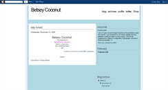 Desktop Screenshot of betseycoconut.blogspot.com