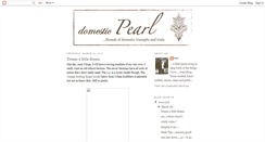 Desktop Screenshot of domesticpearl.blogspot.com