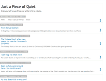 Tablet Screenshot of justapieceofquiet.blogspot.com